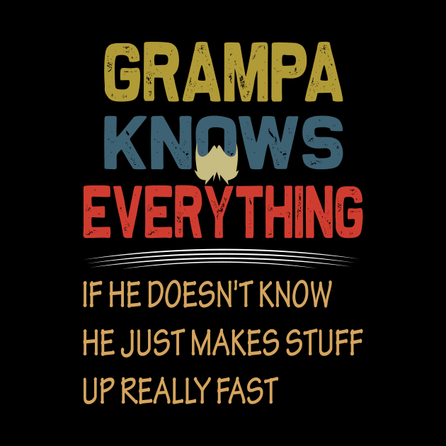 grampa knows everything ..fathers day gift by DODG99