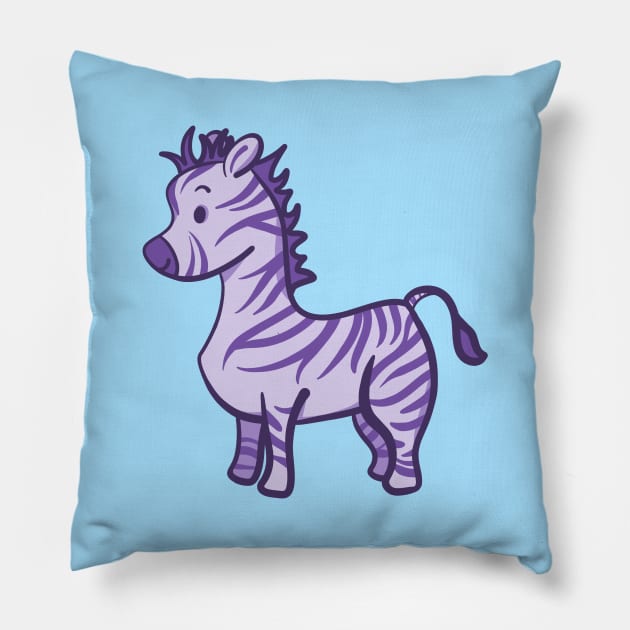 Cute Purple Zebra Pillow by KelseyLovelle