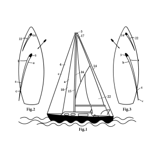 Boat Blueprint Captain Sailing T-Shirt