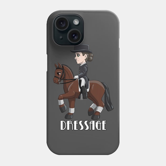 Cute Little Dressage Rider Phone Case by lizstaley