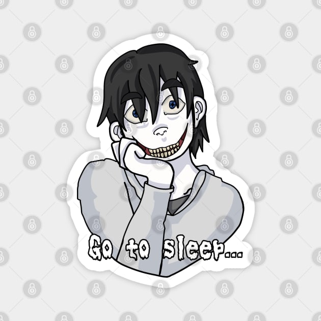 Jeff the Killer With Text Magnet by Media By Moonlight