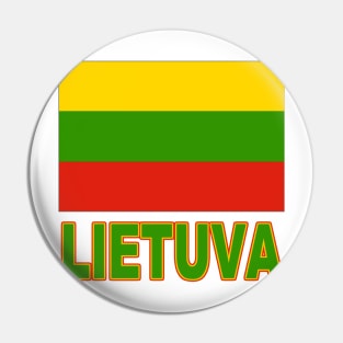 The Pride of Lithuania (Lietuva) - Lithuanian Flag and Language Pin