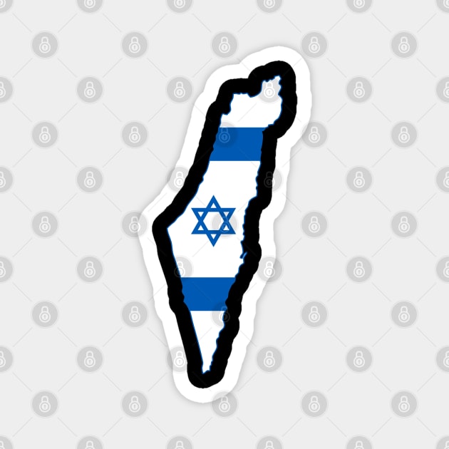 Israel Map Israeli flag Magnet by RetroPrideArts