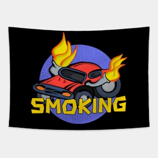 Smoking Car Tapestry