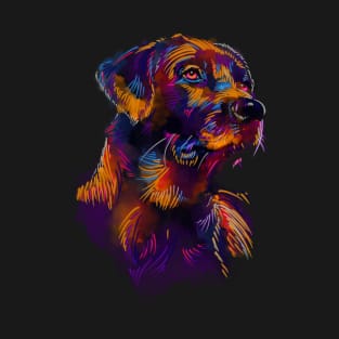 Dog watercolor line art T-Shirt