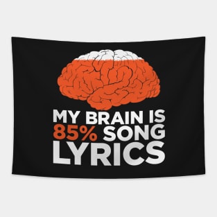 My brain is 85% Song Lyrics Tapestry