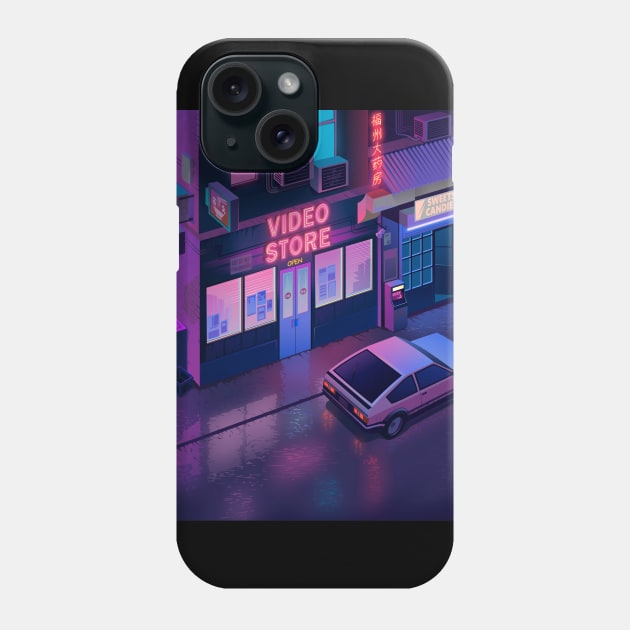 Night video store Phone Case by Mr.Melville