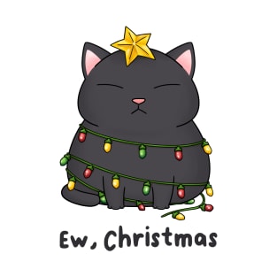 Ew Christmas Cute Black Cat Christmas Tree T-Shirt