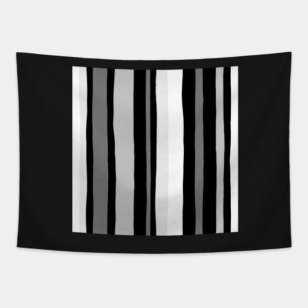 Striped black and white pattern Tapestry by marina63