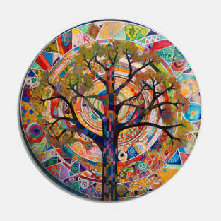 Soulful Connections: Exploring the Tree of Life's Mandala Tapestry Pin