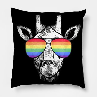 Lgbt Gay Pride Rainbow Flag Giraffe Lgbtq Pillow