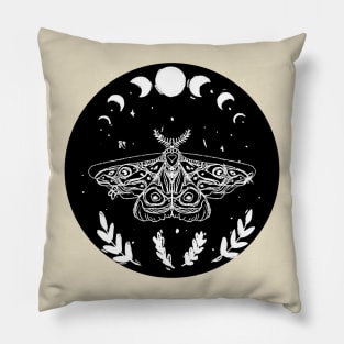 moth night moonphase vegetation plants Pillow