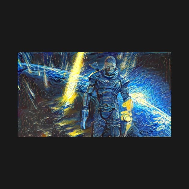 Mass Effect Commander Shepard Starry Night by Starry Night