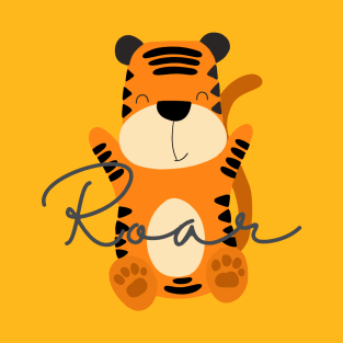 Cute Tiger Roar Design T-Shirt