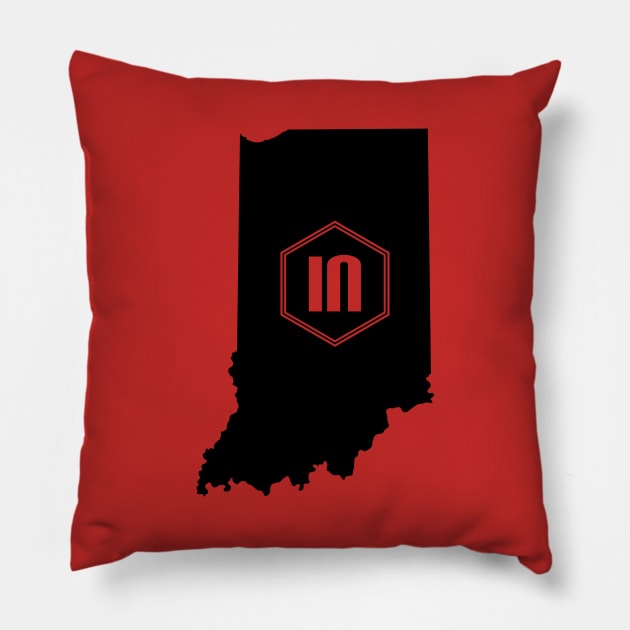 Indiana Homer (Black) Pillow by caknuck