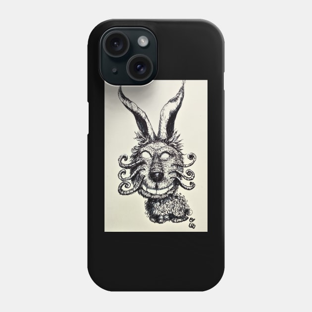 Wierd Silly Rabbit Art Phone Case by IVNK