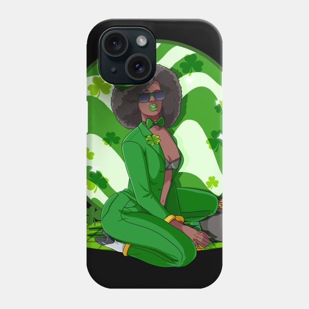 African American Leprechaun St. Patricks Day Phone Case by Noseking