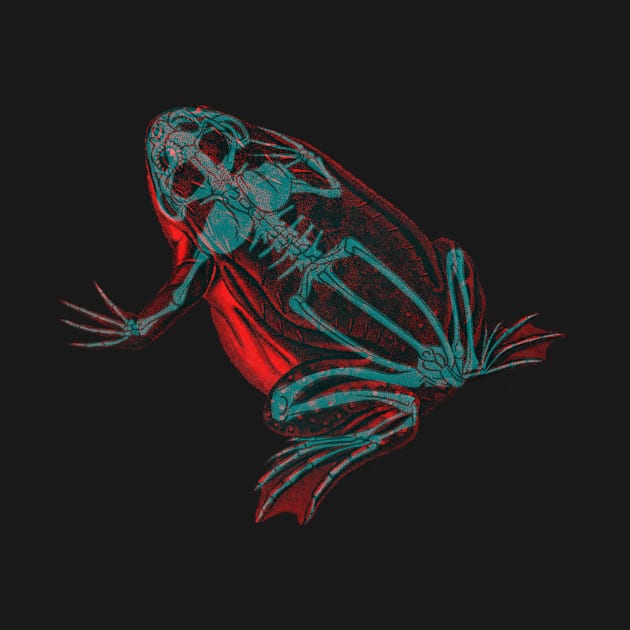 Skeleton Frog Interactive Red&Blue Filter by RedAndBlue