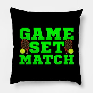 Cute Game Set Match Tennis Players Pillow