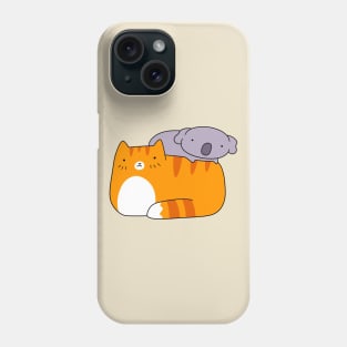 Orange Tabby Cat and Koala Phone Case