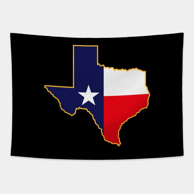 Texas With Flag (Lone Star State) Tapestry by MrFaulbaum