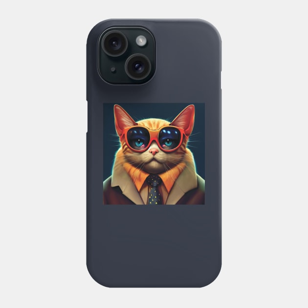 Cat PI | Cool Cat | Cat Boss Phone Case by Geminiartstudio