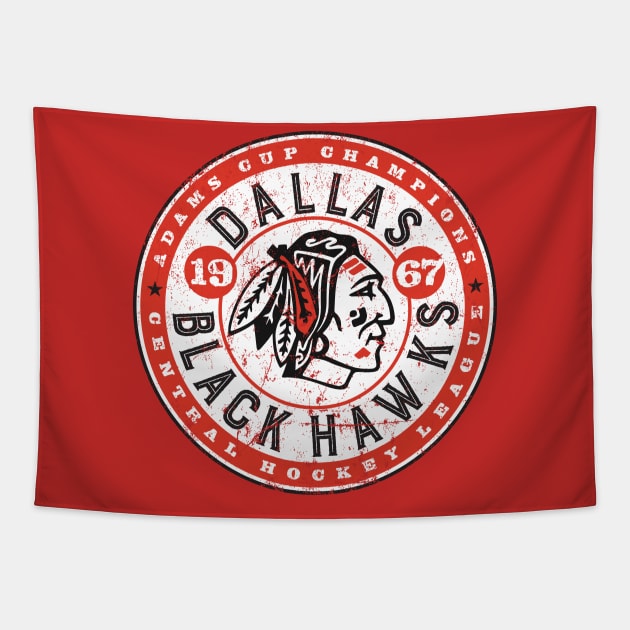 Dallas Black Hawks Tapestry by MindsparkCreative