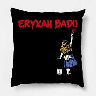 erykah red girl Pillow