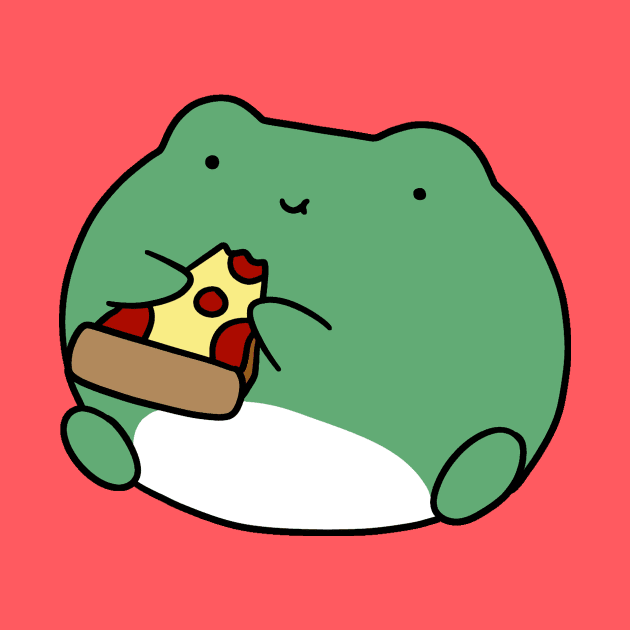 Frog Eating Pizza by saradaboru