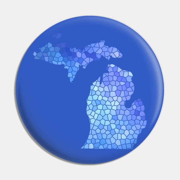 Michigan Blue Pin by bubbsnugg