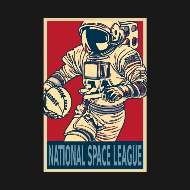 Astronaut Playing Football National Space League by DesignArchitect