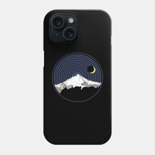 Snow mountain peak at night Phone Case