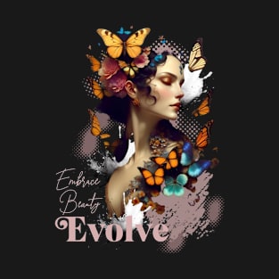 Woman with Butterflies T-Shirt