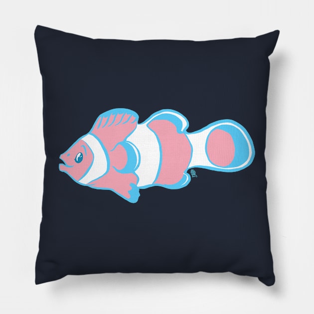 Clownfish are Trans Pillow by Copperbora