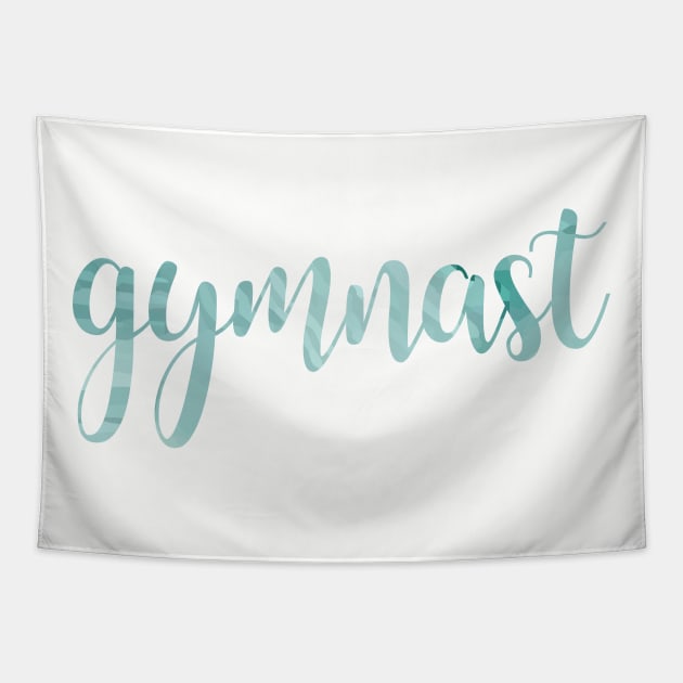 Gymnast Calligraphy Tapestry by FlexiblePeople