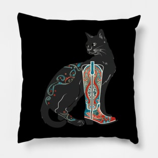 Cat Cowboy Chronicles Whiskers Pillow