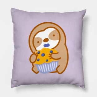 Cute Blueberry Muffin Sloth Pillow