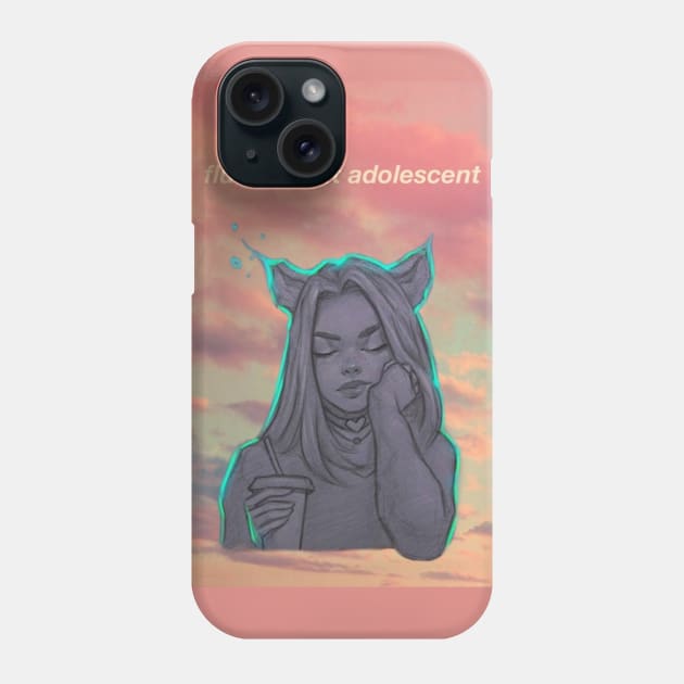 Pastel Fluorescent Adolescent T-Shirt Phone Case by chaledesigns