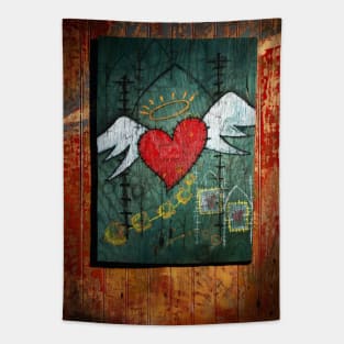 Angeli's Winged Heart Tapestry