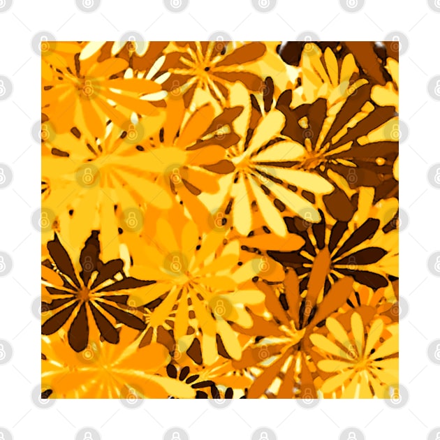 BIG YELLOW FLORAL PALM LEAVES PATTERN FOR SUMMER by colorsandpatterns