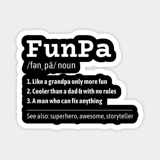 FunPa Like a Grandpa Only More Fun Superhero Definition Magnet