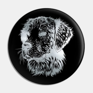 Silver Foil Dog Portrait Pin