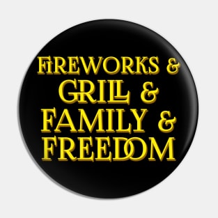 July 4th - Independence Day Pin