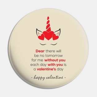 Cute Unicorn valentines day gift Pin