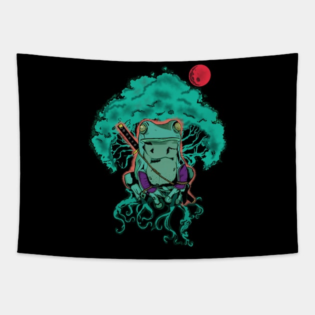 ninja frog Tapestry by pilipsjanuariusDesign