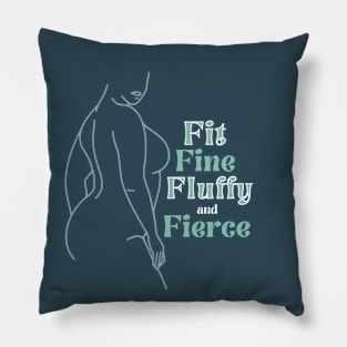 Fit, Fine, Fluffy and Fierce, Melanin Queen Pillow