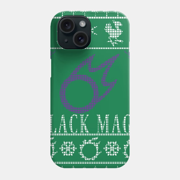Final Fantasy XIV Black Mage Ugly Christmas Sweater Phone Case by TionneDawnstar