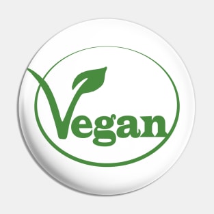 Vegan Symbol - Plant Based and Eco Friendly Pin