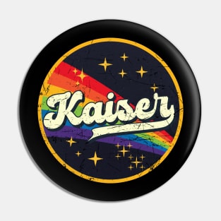 Kaiser // Rainbow In Space Vintage Grunge-Style Pin