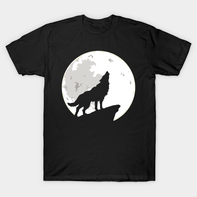 Howling at the Moon - Wolf - T-Shirt | TeePublic